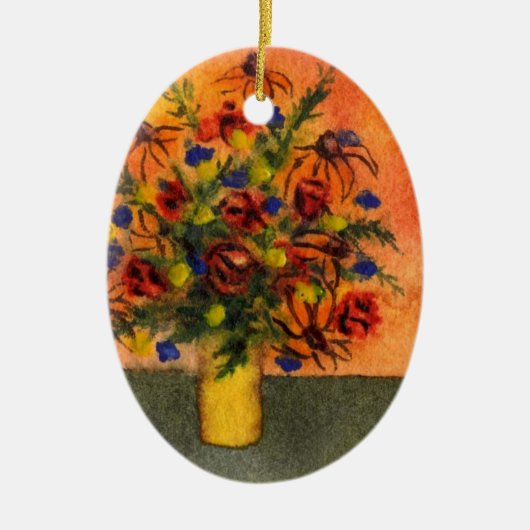 Floral Ornament "Yellow Vase" (Voorkant)