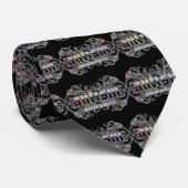 Floral Ornamental - Autisme Awareness Stropdas (Opgerold)
