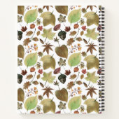 Floral Otoñal con nombre personalizado para ella Notitieboek (Achterkant)