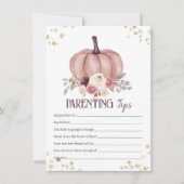 Floral Ouderschap Tips, Ouders-to-be Advies Notitiekaartje (Voorkant)