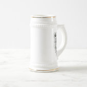 Floral Outline Art - 22 oz Stein Mok Design (Voorkant rechts)