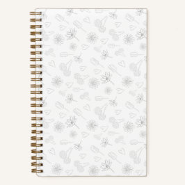 Floral Outline Notebook Notitieboek