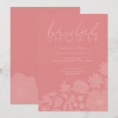 Floral Outline Vrijgezellenfeest Kaart (Voorkant / Achterkant)