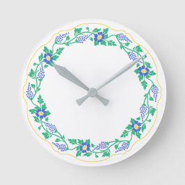 Floral oval ronde klok