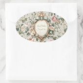 Floral Oval Stickers for Invitations & Favors (Tas)