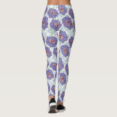 Floral over patroon terugzetten leggings (Achterkant)
