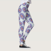 Floral over patroon terugzetten leggings (Rechts)