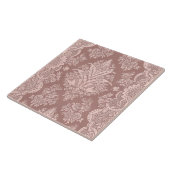 Floral over Rosy Beige Tegeltje (Zijkant)