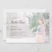  Floral Overlay Vrijgezellenfeest Foto Kaart (Voorkant)