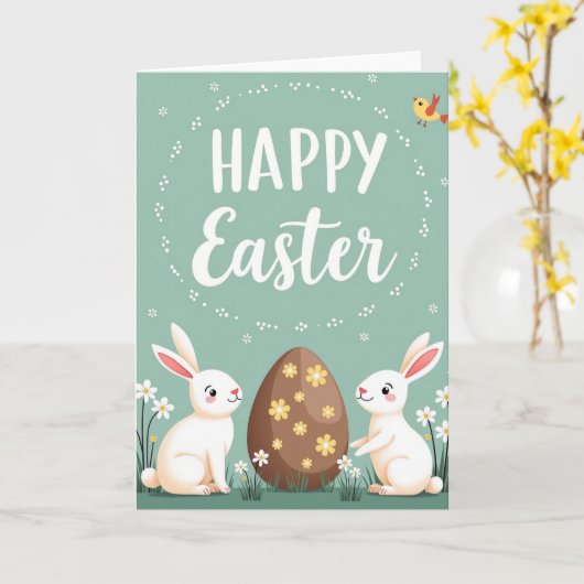 Floral Ovoid Celebration Card Kaart (Gele Bloem)