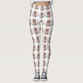 Floral Owl Princess Leggings (Voorkant)