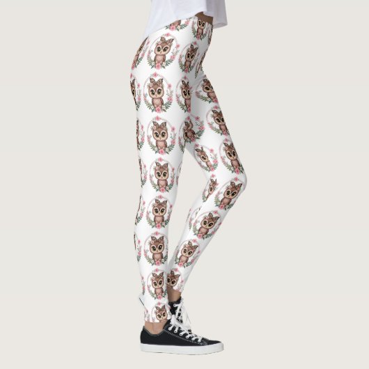 Floral Owl Princess Leggings (Rechts)