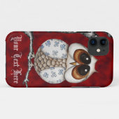 Floral Owl Red iPhone 5 Hoesje (Achterkant (horizontaal))