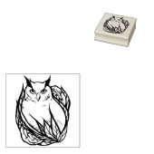 Floral Owl Rubberstempel (Gestempeld)