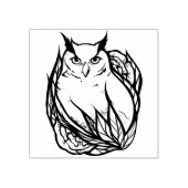 Floral Owl Rubberstempel (Afrduk)