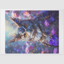 Floral Owl Tissuepapier