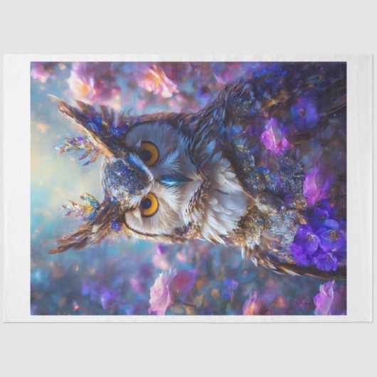 Floral Owl Tissuepapier (Voorkant)