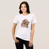 Floral Owl Tri-Blend Shirt (Voorkant volledig)