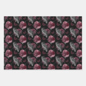 Floral Ownership met Butterflies op Black Inpakpapier Vel (Voorkant 2)