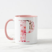 Floral P Initial Mug | Personalized Name & Traits Mok (Links)