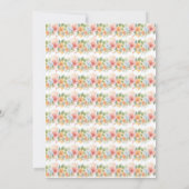 Floral Paard Waterverf Baby shower Kaart (Achterkant)