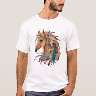 Floral Paardrijden voor meisjes Vrouwen Paardenspo T-shirt