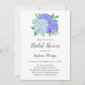 Floral Paars Blue Hydrangea Bouquet Vrijgezellenfe Kaart (Voorkant)
