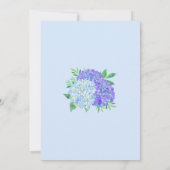Floral Paars Blue Hydrangea Bouquet Vrijgezellenfe Kaart (Achterkant)