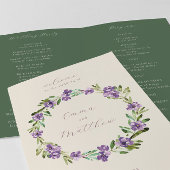 Floral Paars botanisch, gevouwen Programma