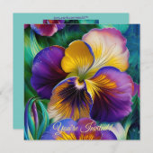 Floral Paars en goudpansie (Voorkant / Achterkant)