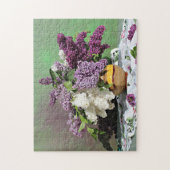 Floral Paars en White Lilacs Bouquet Foto Legpuzzel (Verticaal)