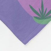 Floral Paars Fleece Deken (Hoek)