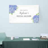 Floral Paars Hydrangea Vrijgezellenfeest Welkom Spandoek (Beurs)