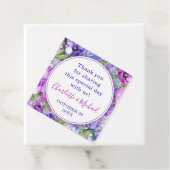 Floral Paars Paisley Dank je huwelijk Bedankjes Labels (In situ)