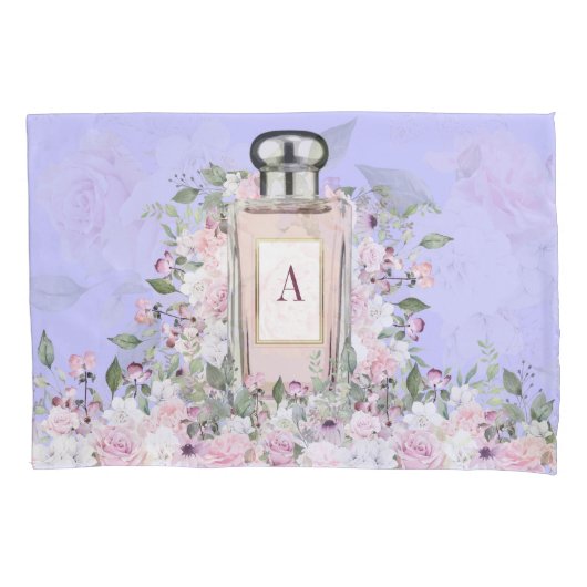 Floral Paars parfume Kussensloop (Voorkant)