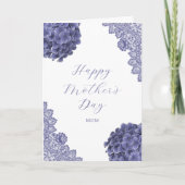 Floral Paars Photo Happy Moederdag Kaart (Voorkant)