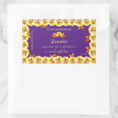 Floral Paars Product Packaging Label Gele rozen (Tas)
