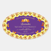 Floral Paars Product Packaging Label Gele rozen (Voorkant)