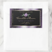 Floral Paars zwarte etiketten van producten Zacht  (Tas)