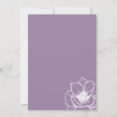 Floral Paarse 70ste verjaardag Kaart (Achterkant)