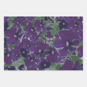 Floral Paarse Clematis Trio Decoupage Gift Inpakpapier Vel (Voorkant)