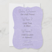 Floral Paarse en gouden Baby shower Kaart (Achterkant)