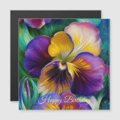 Floral-Paarse en goudpansie (Voorkant / Achterkant)