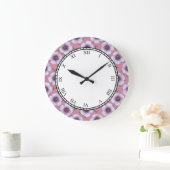 Floral Paarse Garden Flowers Roman Digits Grote Klok (Huis)