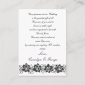 floral paarse Gift register Kaarten (Achterkant)