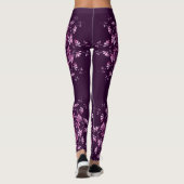 Floral paarse mandala. leggings (Achterkant)