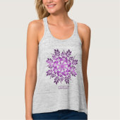 Floral Paarse Mandala Tanktop (Voorkant)
