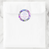 Floral Paarse Paisley Waterverf Wedding Stickers (Tas)