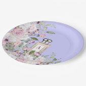 Floral Paarse parfume Moederdag Papieren Bordje (Gekanteld)