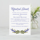 Floral Paarse repetitie: Dinner Lavender Flowers Kaart (Staand voorkant)